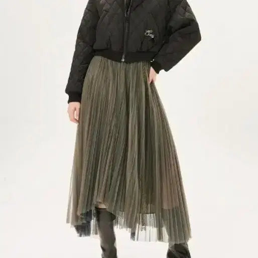 [BUNJANG] Quilted Cropped Padded Jacket / 타임패딩