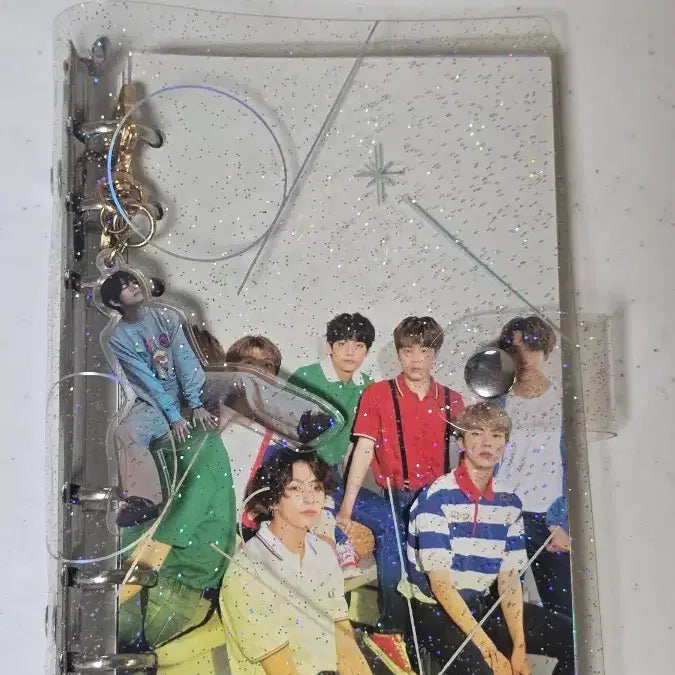 [BUNJANG] BTS V Diary PVC Binder + Tae-hyung Keyring / 방탄소년단 BTS 다이어리 꾸미기 PVC 바인더 + 태형 키링