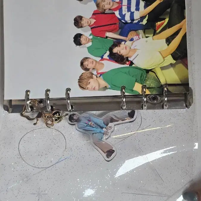 [BUNJANG] BTS V Diary PVC Binder + Tae-hyung Keyring / 방탄소년단 BTS 다이어리 꾸미기 PVC 바인더 + 태형 키링