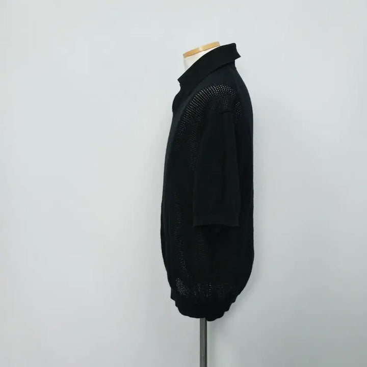 [BUNJANG] Lafarge Store Oversized Knit Polo Shirt / 라퍼지스토어 반팔 카라 니트 오버핏 95