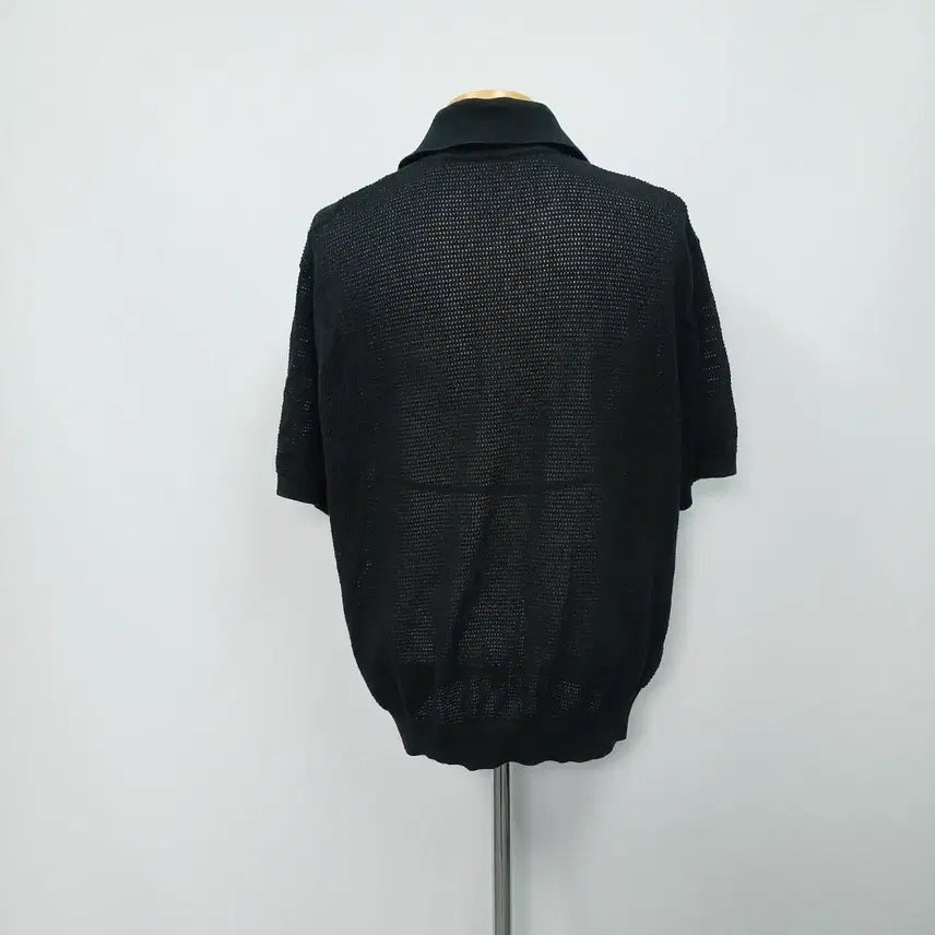 [BUNJANG] Lafarge Store Oversized Knit Polo Shirt / 라퍼지스토어 반팔 카라 니트 오버핏 95