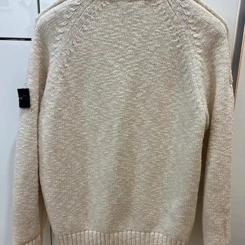 [BUNJANG] Stone Island Ivory Zip-up Cardigan / 스톤아일랜드 아이보리 집업가디건 100-105