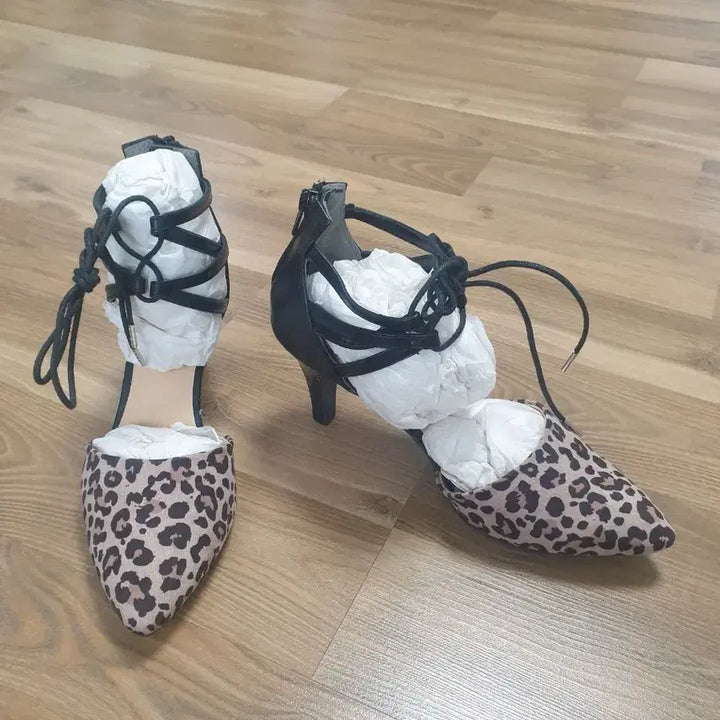 [BUNJANG] Gianvito Rossi 레오파드 레이스업 앵클 부츠 / Gianvito Rossi 레오파드 레이스업 앵클 부츠