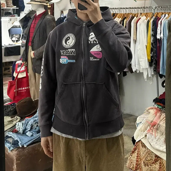 [BUNJANG] T&amp;C Surf Designs Printed Hoodie Zip-Up (Men&