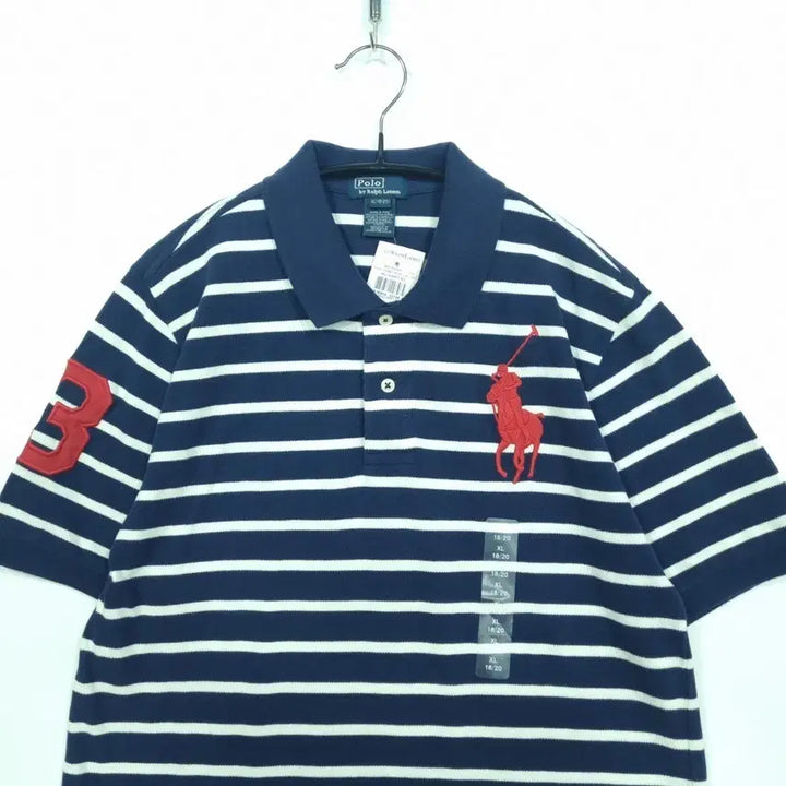 [BUNJANG] Polo Ralph Lauren Big Pony Striped T-shirt / 폴로 랄프로렌 빅포니 스트라이프 반팔 폴로