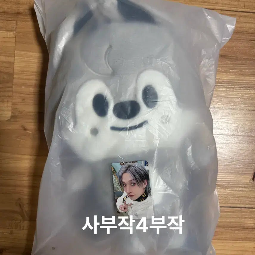 [BUNJANG] Stray Kids Bang Chan Wolfchan Plush Backpack Sealed with Photocard and POB / 스키즈 방찬 울프찬 스키주 플러시 백팩 미개봉 포카 포함+특전 증정