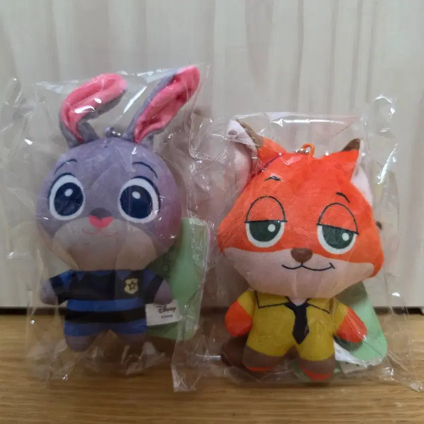 [BUNJANG] Zootopia Nick Wilde &amp; Judy Hopps Plush Keychain Bundle Set / 주토피아 닉 주디 인형 키링 일괄