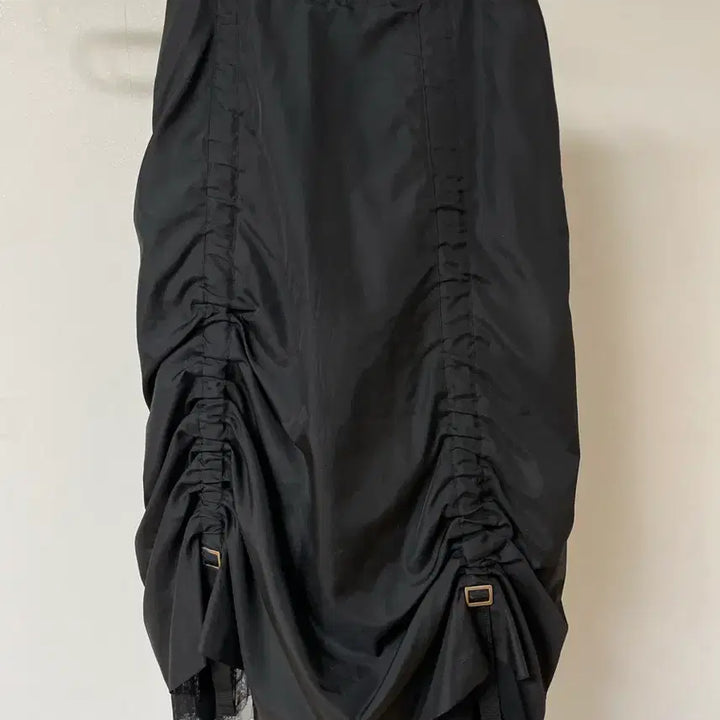 [BUNJANG] Black Shirred Tulle Midi Skirt / 블랙 셔링 튜튜 스커트