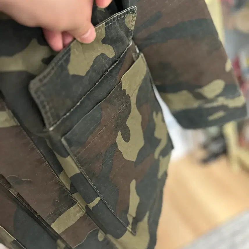 [BUNJANG] United Arrows &amp; Sons Camo Haori Shirt Jacket M / 유나이티드 애로우즈 앤 손즈 카모 토미셔츠 하오리 자켓 M
