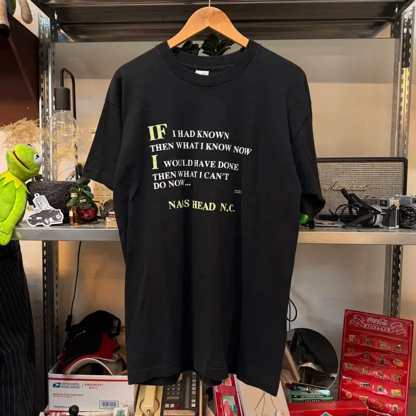 [BUNJANG] 90s Vintage USA Single Stitch Message T-shirt / 90S 미국빈티지 빈티지 티셔츠 싱글스티치 메세지 M L