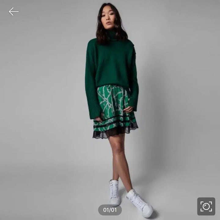 [BUNJANG] 쟈딕앤볼테르 실크 미니스커트 Jaelle Chaines Skirt / 쟈딕앤볼테르 실크 미니스커트 Jaelle Chaines Skirt