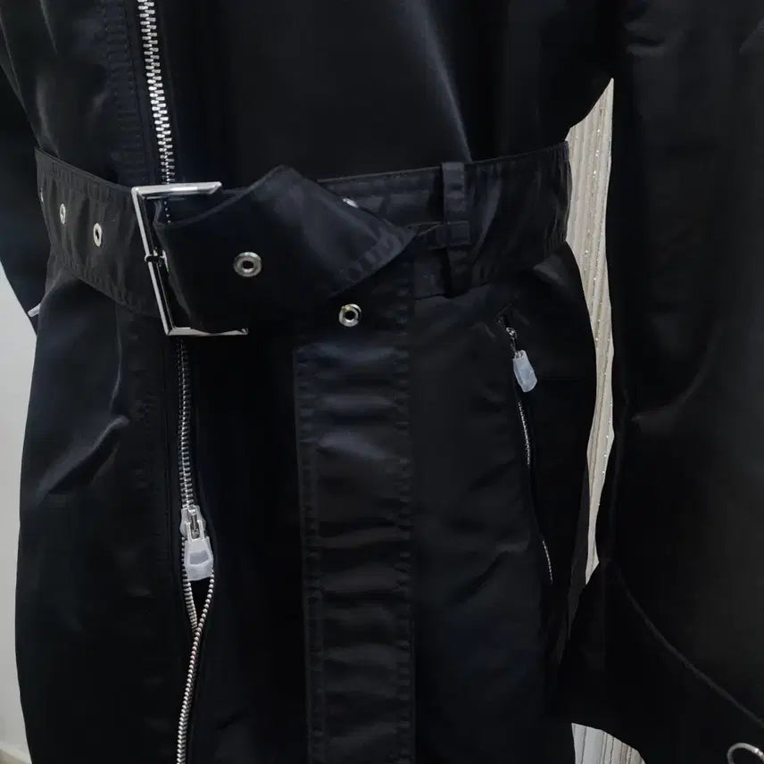 [BUNJANG] Burberry Hooded Belted Coat / BURBERRY 버버리/미착용/66사이즈/블랙 후드 벨트  코트