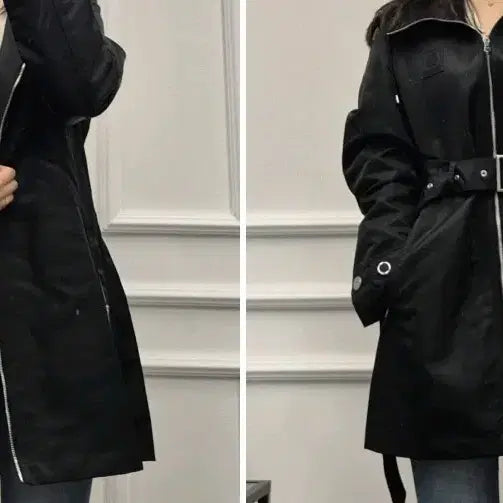 [BUNJANG] Burberry Hooded Belted Coat / BURBERRY 버버리/미착용/66사이즈/블랙 후드 벨트  코트
