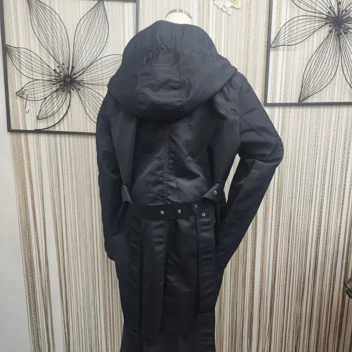 [BUNJANG] Burberry Hooded Belted Coat / BURBERRY 버버리/미착용/66사이즈/블랙 후드 벨트  코트