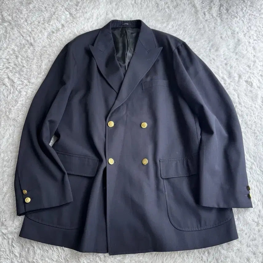 [BUNJANG] J.PRESS Double Breasted Gold Blazer Jacket / 제이프레스 더블 브레스티드 자켓 금장 블레이저