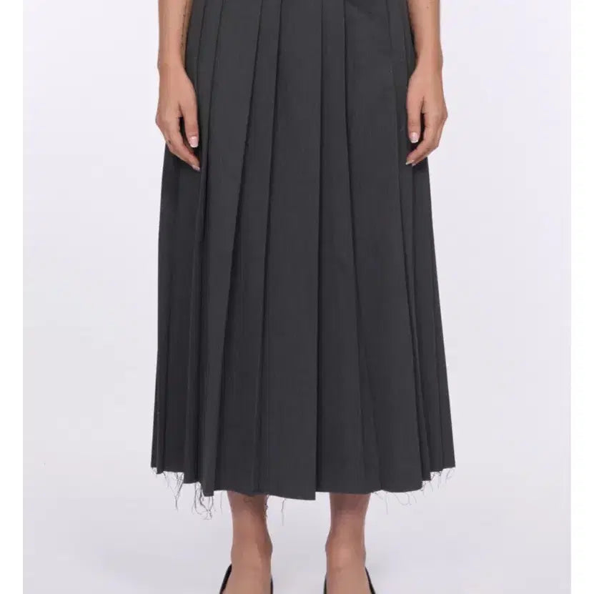 [BUNJANG] Open yy Pleated Wrap Maxi Skirt / Open yy Pleated Wrap Maxi Skirt