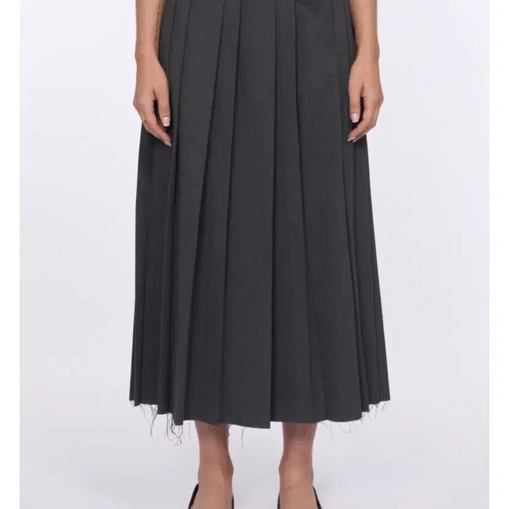 [BUNJANG] Open yy Pleated Wrap Maxi Skirt / Open yy Pleated Wrap Maxi Skirt