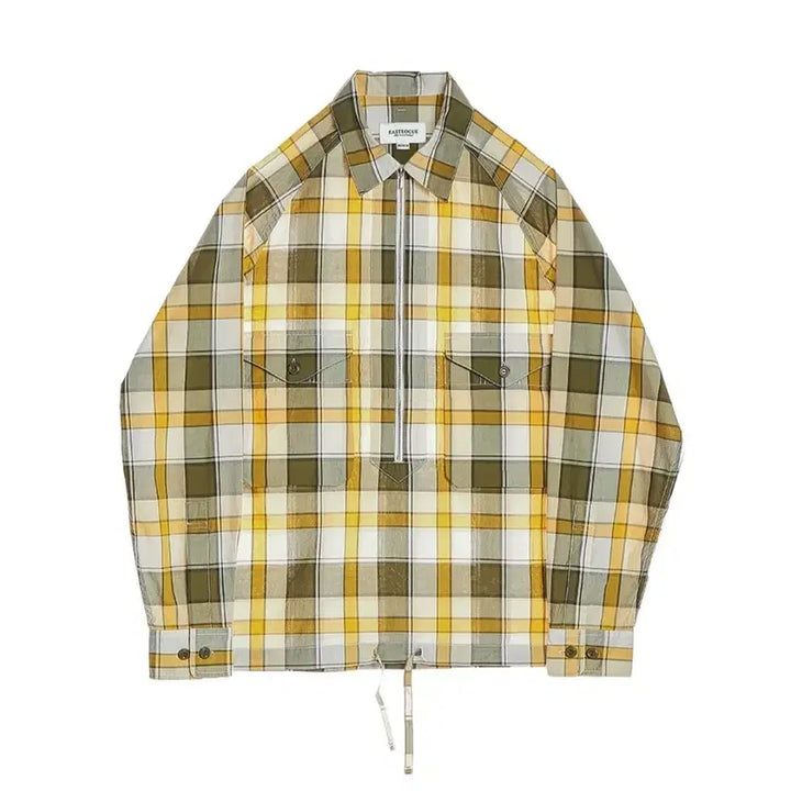 [BUNJANG] Eastlogue Half Zip Check Shirt / M) 이스트로그 하프 집업 체크 셔츠