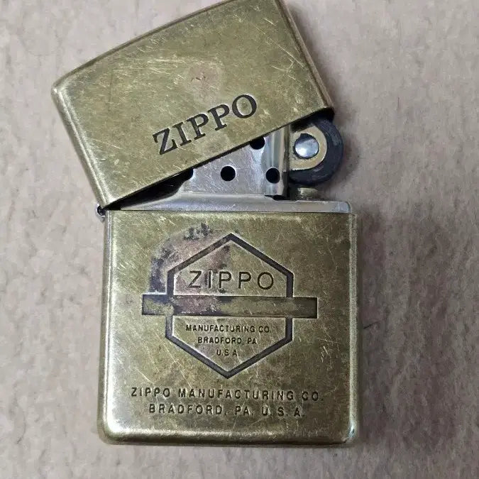 [BUNJANG] Zippo Vintage Gold Lighter / ZIPPO 지포 라이터 빈티지 골드