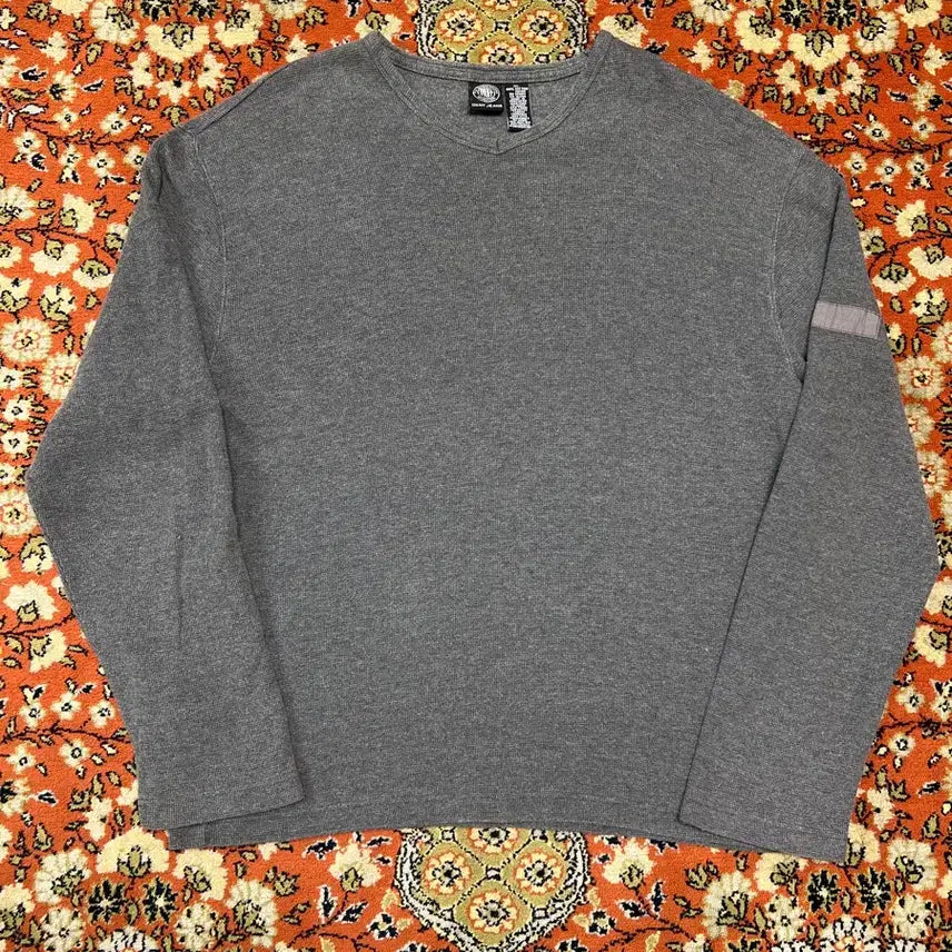 [BUNJANG] DKNY V-Neck Gray Knit Sweater / [XL] DKNY 브이넥 그레이 니트