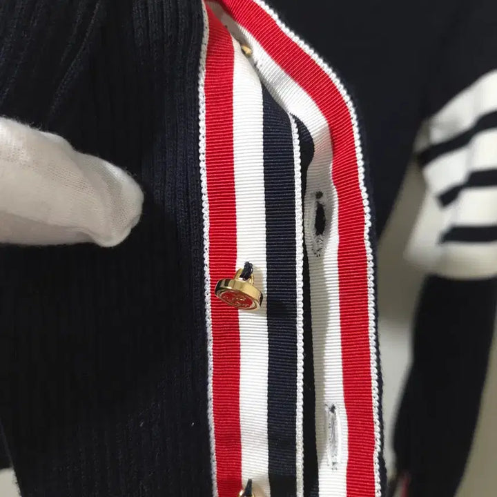 [BUNJANG] Thom Browne Milano Stitch Gold Knit Sweater / [새상품급] 톰브라운 여성 밀라노스티치 금장 니트 36Size