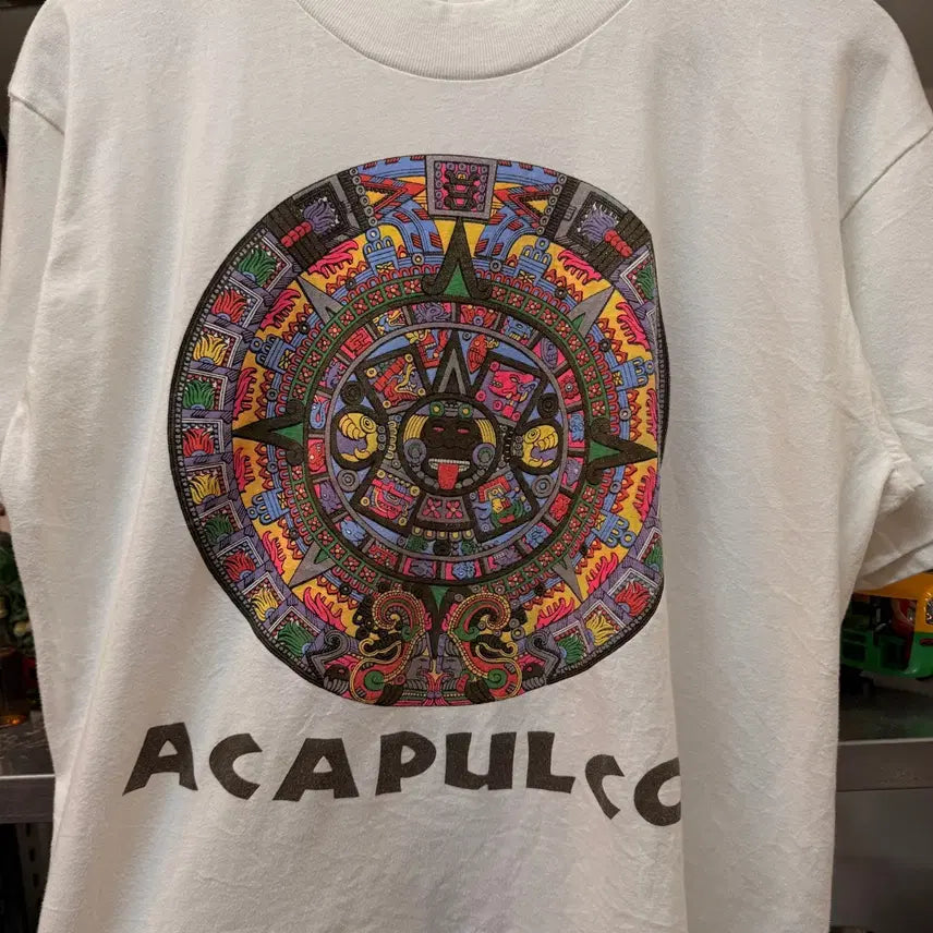 [SOLD OUT] 90S  ACAPULCO 글리치 에스닉 티셔츠 S M