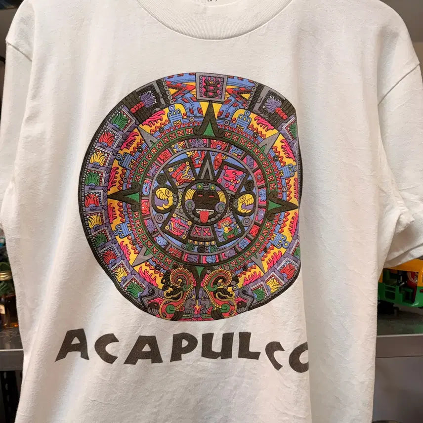 [SOLD OUT] 90S  ACAPULCO 글리치 에스닉 티셔츠 S M