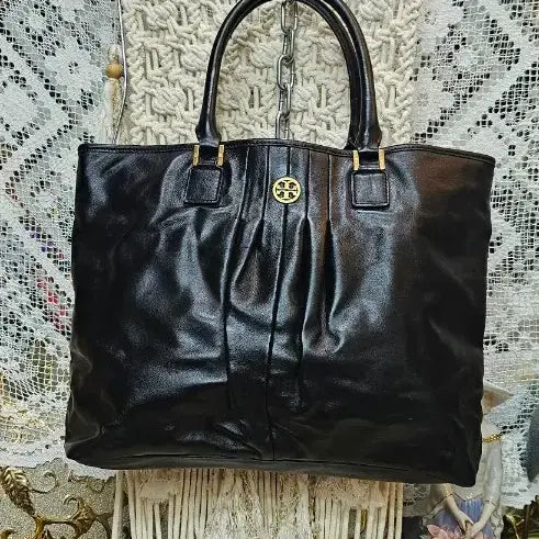 [BUNJANG] Tory Burch Black Leather Shoulder Bag / 토리버치 블랙 가죽 숄더백