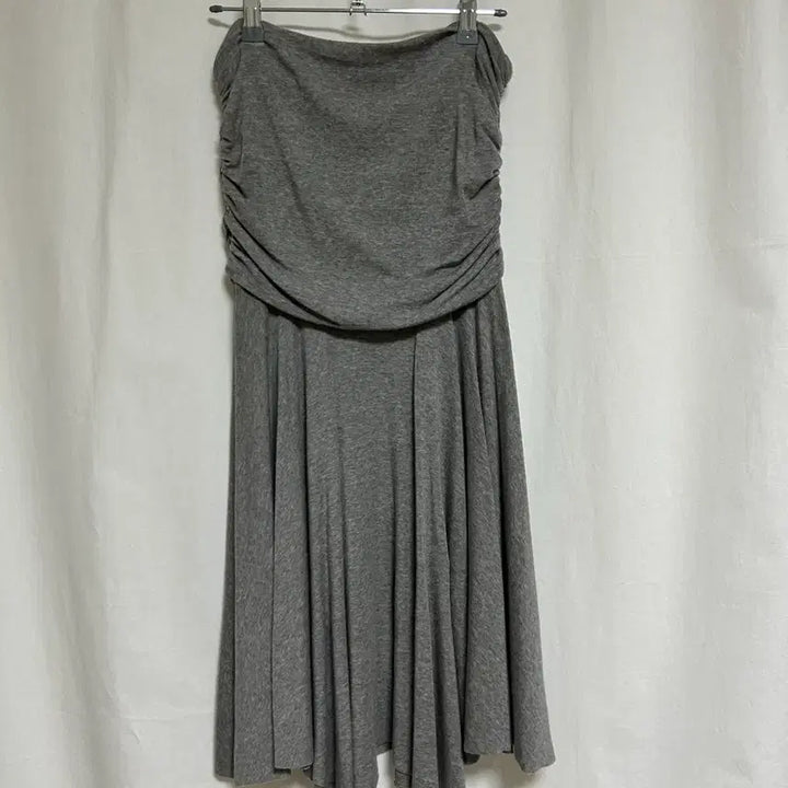 [BUNJANG] For Her Shirring Unbalanced Skirts (Melange) / 포허 SHIRRING UNBAL SKIRTS (MELANGE)