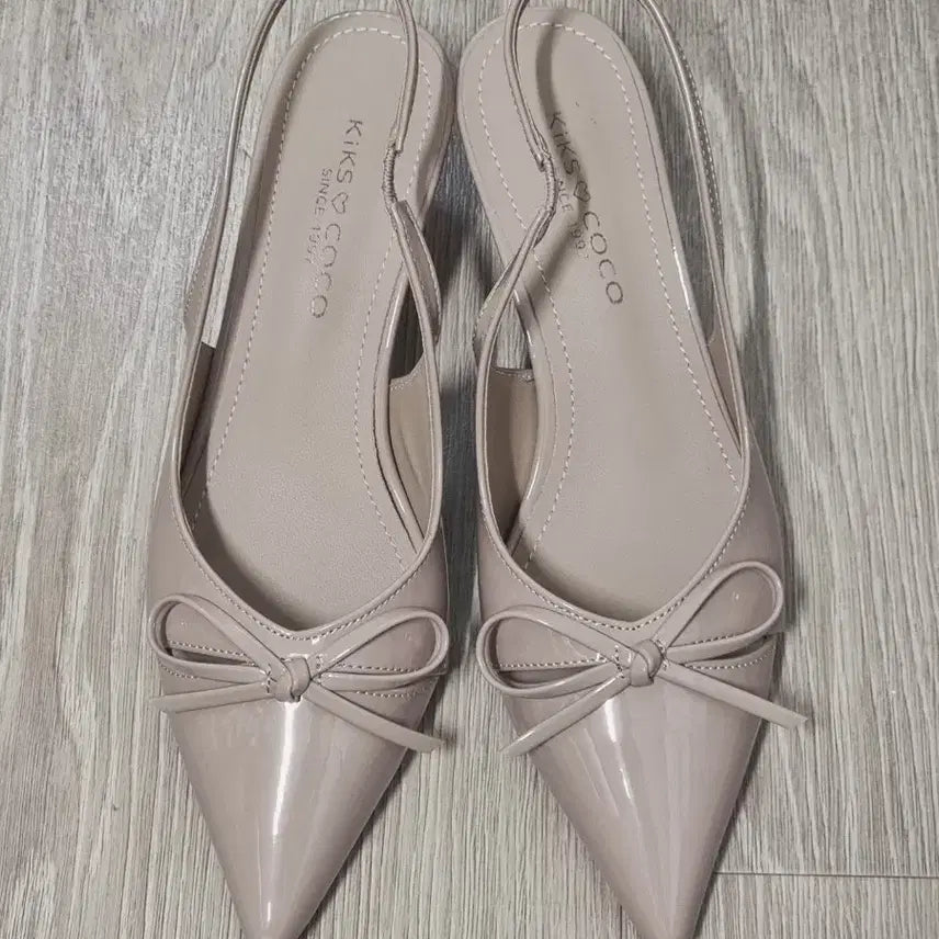[BUNJANG] Slingback Pumps - Pink Beige - 240 - New / 여성슬랭백 여성구두 240 새상품