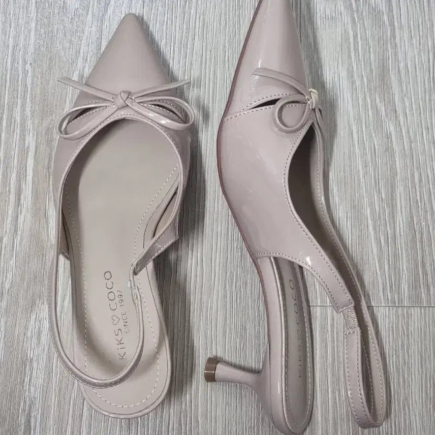 [BUNJANG] Slingback Pumps - Pink Beige - 240 - New / 여성슬랭백 여성구두 240 새상품