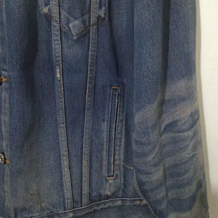 [BUNJANG] Balenciaga Back Logo Denim Jacket / 발렌시아가 백로고 데님 청자켓 34 Size