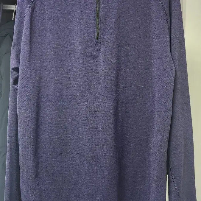 [BUNJANG] Lululemon Purple Half-Zip Hoodie Long-Sleeve Shirt / 룰루레몬 퍼플 하프집업 후드 긴팔티