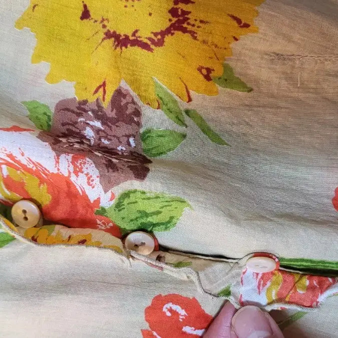 [BUNJANG] Stefanel Floral Pattern Long Sleeve Shirt / 스테파넬 플라워 패턴 긴팔 셔츠