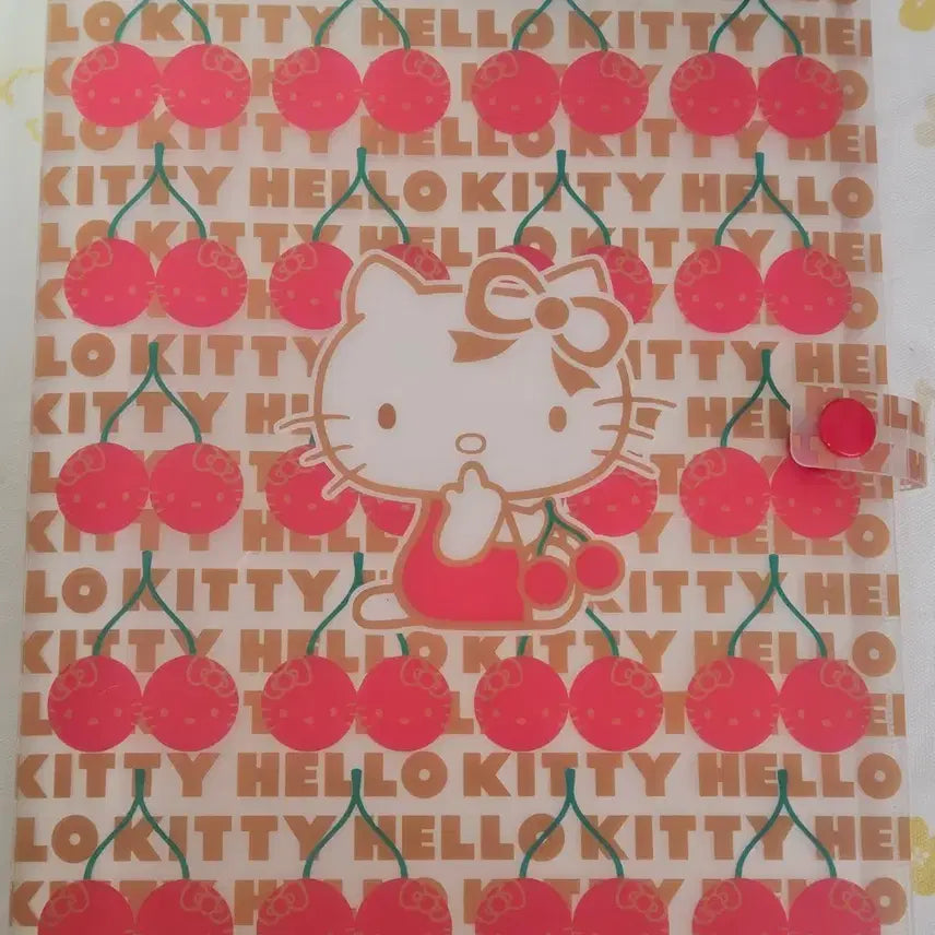 [BUNJANG] Sanrio Kitty Classic Stationery Set with File Binder and Stickers / 키티 고전 편지지, 화일, 산리오 스티커  파일 바인더
