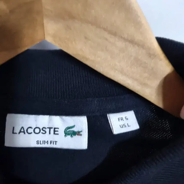 [BUNJANG] Lacoste Genuine Black Short Sleeve T-Shirt Slim Fit Size L / 라코스테 정품 블랙반팔티 슬림핏 L사이즈
