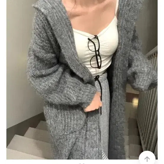 [BUNJANG] Avery Long Knit Cardigan / 에이블리 롱 니트가디건