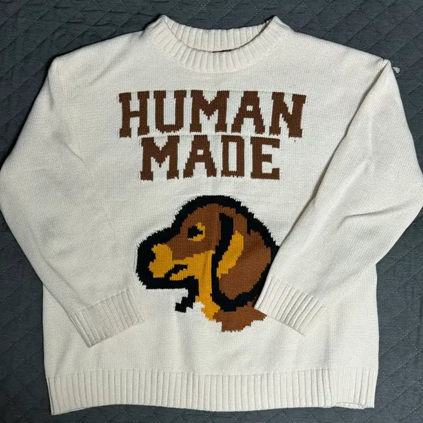 [BUNJANG] Human Made Daks Knit Sweater White L / 휴먼 메이드 닥스 니트 스웨터 화이트 L