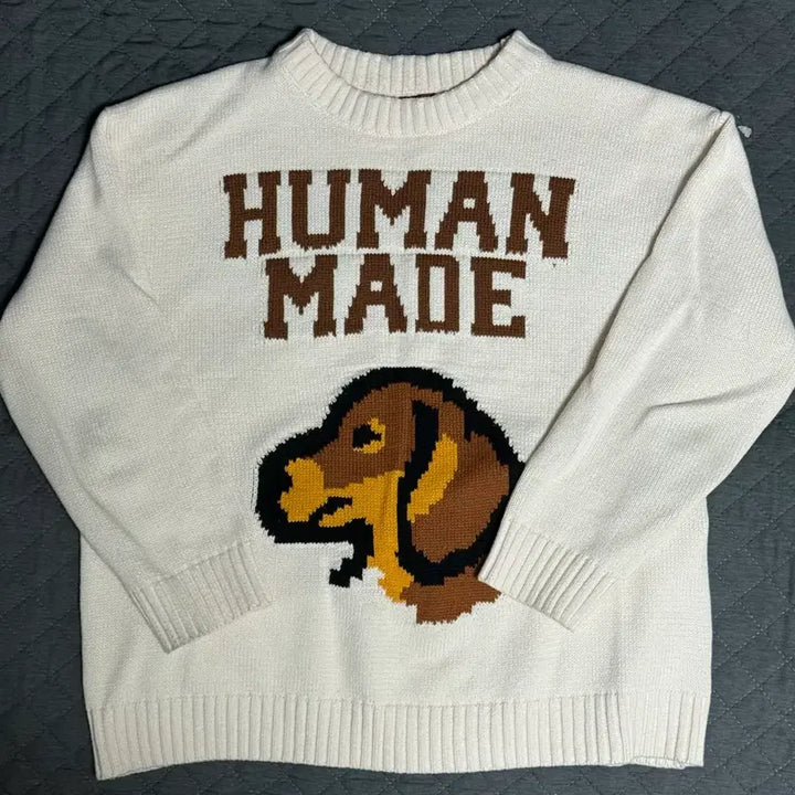 [BUNJANG] Human Made Daks Knit Sweater White L / 휴먼 메이드 닥스 니트 스웨터 화이트 L