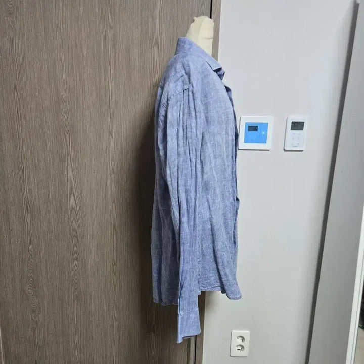 [BUNJANG] Peter Millar 100% Linen Blue Long Sleeve Shirt L / 피터밀러 린넨100%  블루 긴팔 셔츠 L