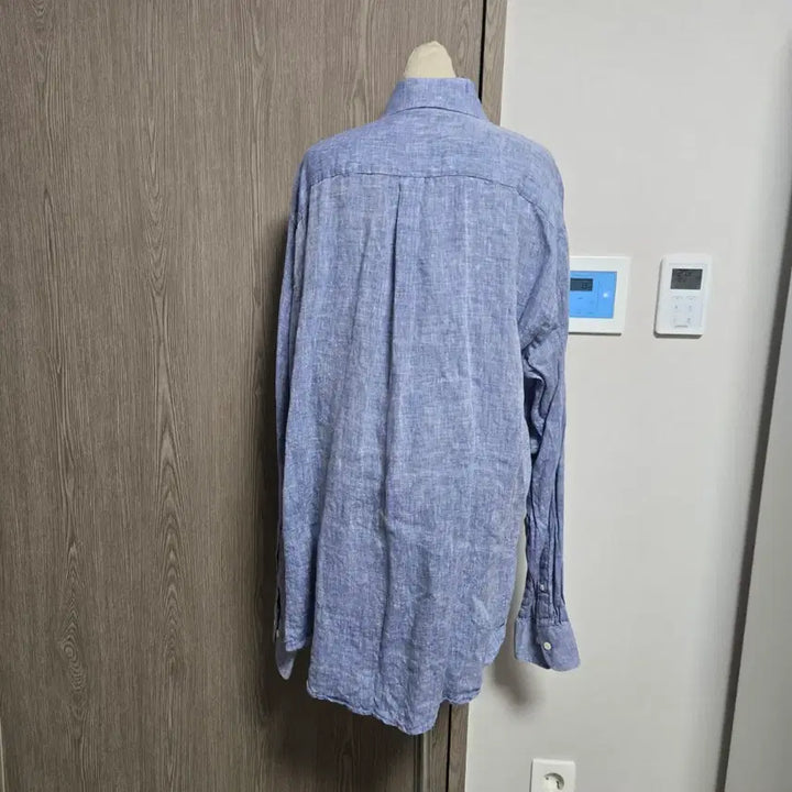 [BUNJANG] Peter Millar 100% Linen Blue Long Sleeve Shirt L / 피터밀러 린넨100%  블루 긴팔 셔츠 L