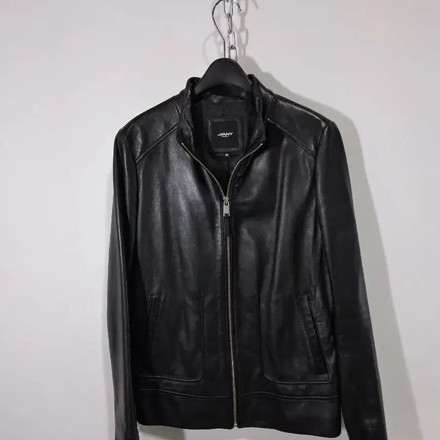[BUNJANG] NYANY Black Leather Jacket / 야니 NYANY 블랙 가죽 자켓