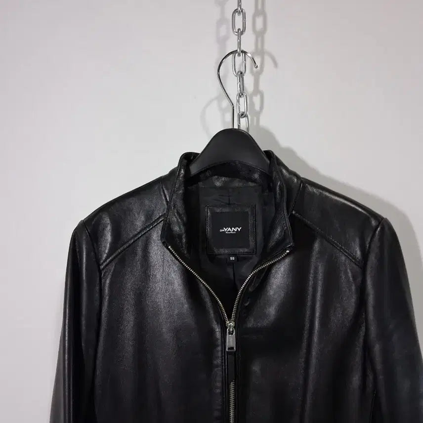 [BUNJANG] NYANY Black Leather Jacket / 야니 NYANY 블랙 가죽 자켓