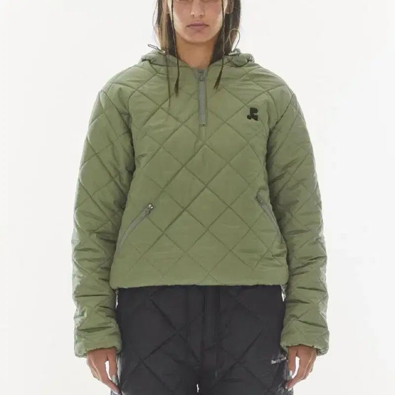[BUNJANG] Rest and Recreation Quilted Hoodie Jacket / 레스트앤레크레이션 퀼티드 후디 자켓