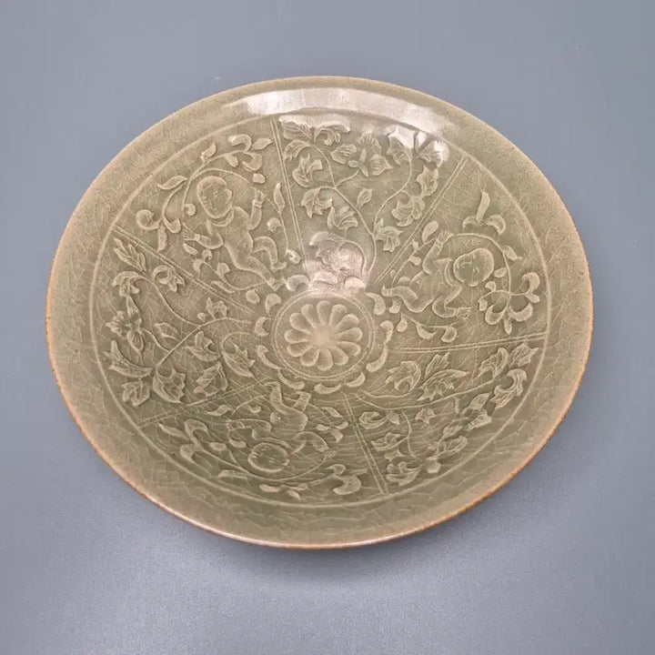 [BUNJANG] Yongcheon Kiln Celadon Embossed Bowl Antique / 용천요 청자 압출양각 동자당초문 대접 중국도자기 골동품 고미술품 수집품