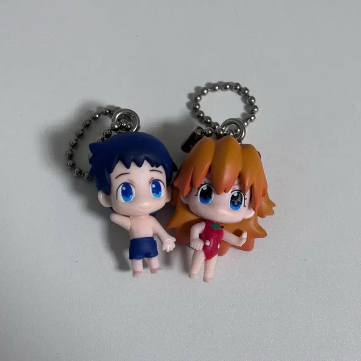[BUNJANG] Evangelion Petit Eva Swimsuit Figure Keyring / 에반게리온 쁘띠에바 스윔수트 수영복 신지 아스카 피규어 키링