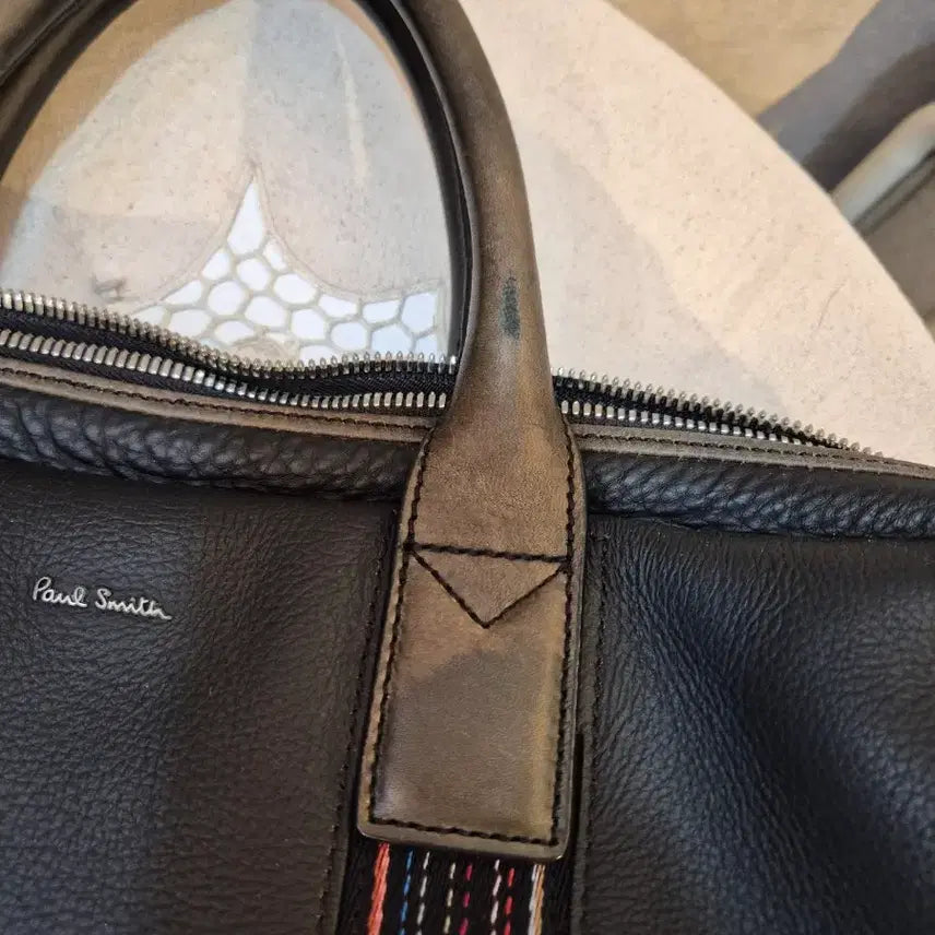 [BUNJANG] Paul Smith Black Leather Boston Bag / 폴스미스 블랙 가죽 토트백 보스턴백