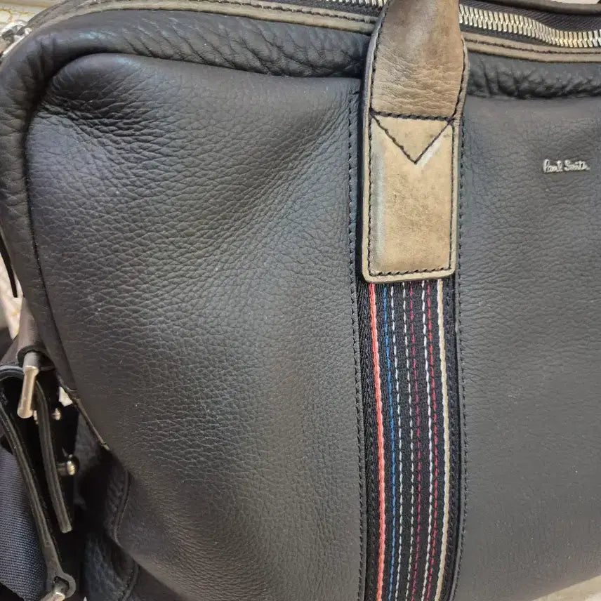 [BUNJANG] Paul Smith Black Leather Boston Bag / 폴스미스 블랙 가죽 토트백 보스턴백