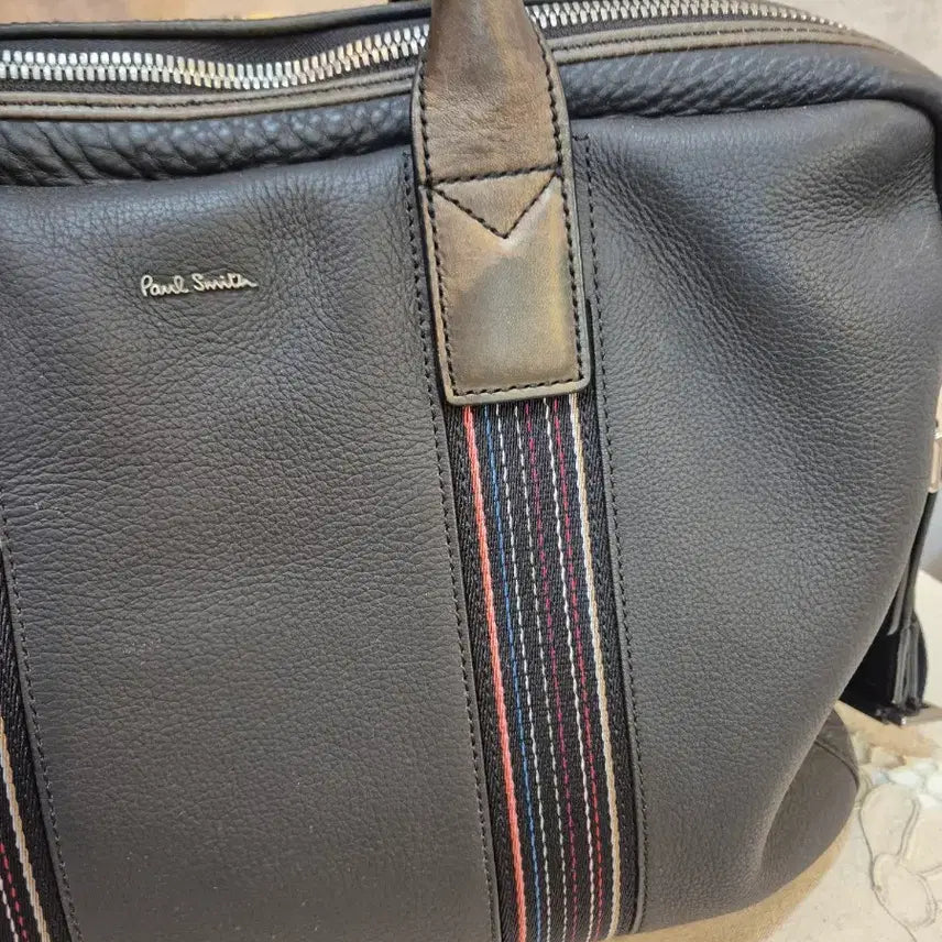 [BUNJANG] Paul Smith Black Leather Boston Bag / 폴스미스 블랙 가죽 토트백 보스턴백