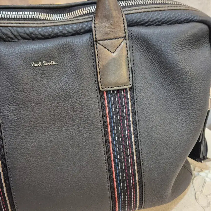 [BUNJANG] Paul Smith Black Leather Boston Bag / 폴스미스 블랙 가죽 토트백 보스턴백